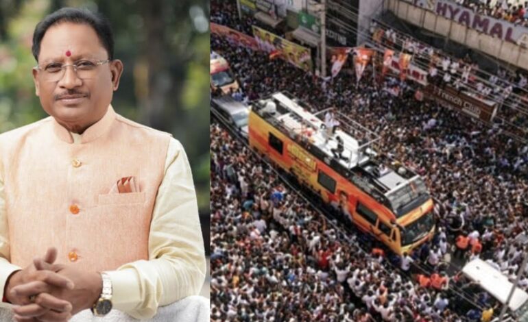  विजय की चुनावी रैली में भगदड़, 31 की मौत से मचा हड़कंप – सीएम विष्णुदेव साय ने जताया गहरा शोक