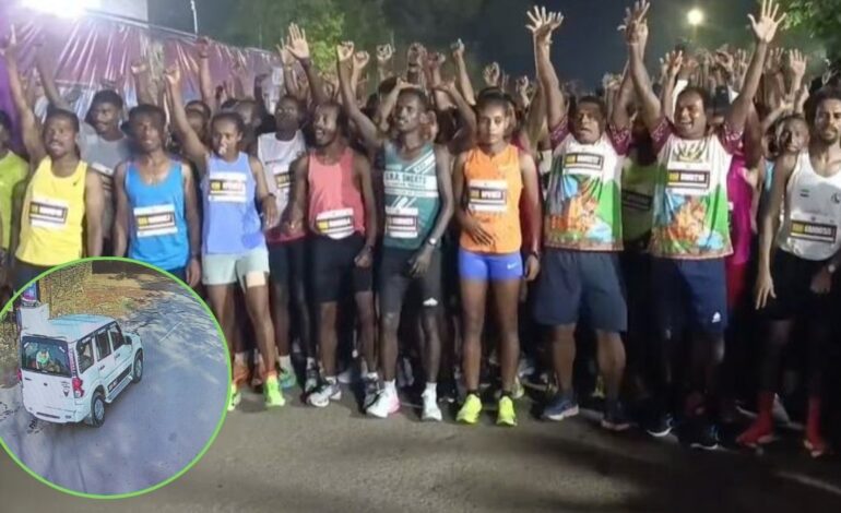 मैराथन में ‘शॉर्टकट’ का खेल… जीत की दौड़ में गाड़ी का सहारा, कैमरे में खुल गई पूरी पोल